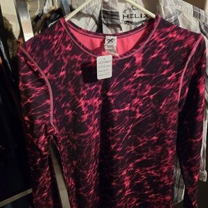 Pink and Black Long Sleeve Top